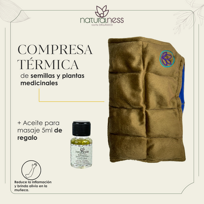 Compresa para la muñeca+ aceite “bálsamo corporal”